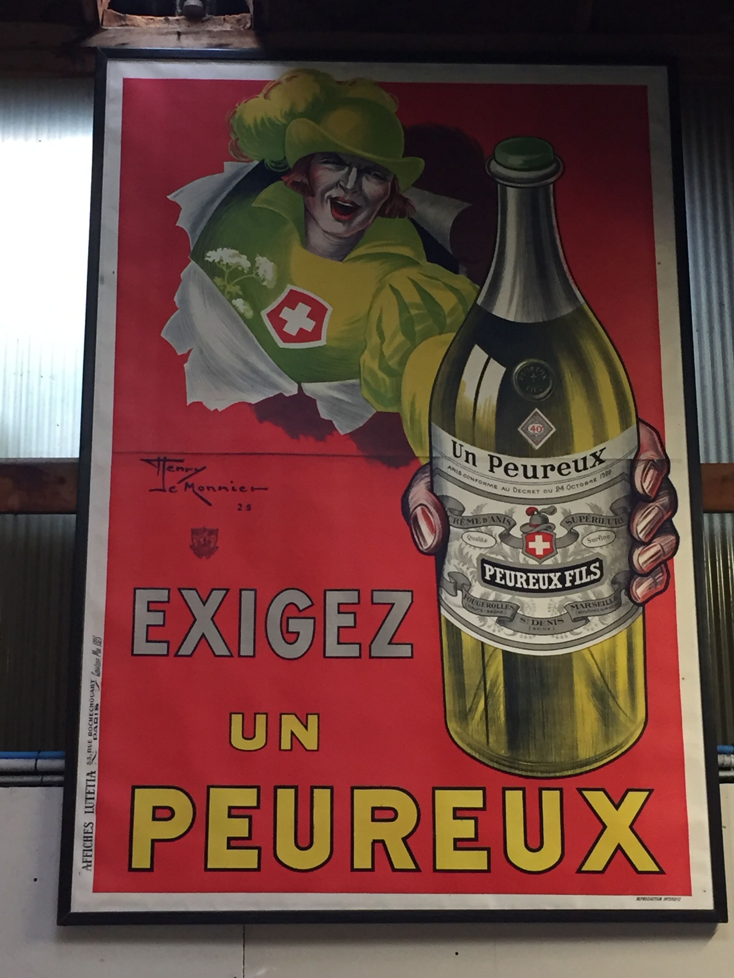 Poster linen original litho "Claim a coward" Henry Le Monnier 1925