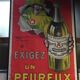 Poster linen original litho "Claim a coward" Henry Le Monnier 1925