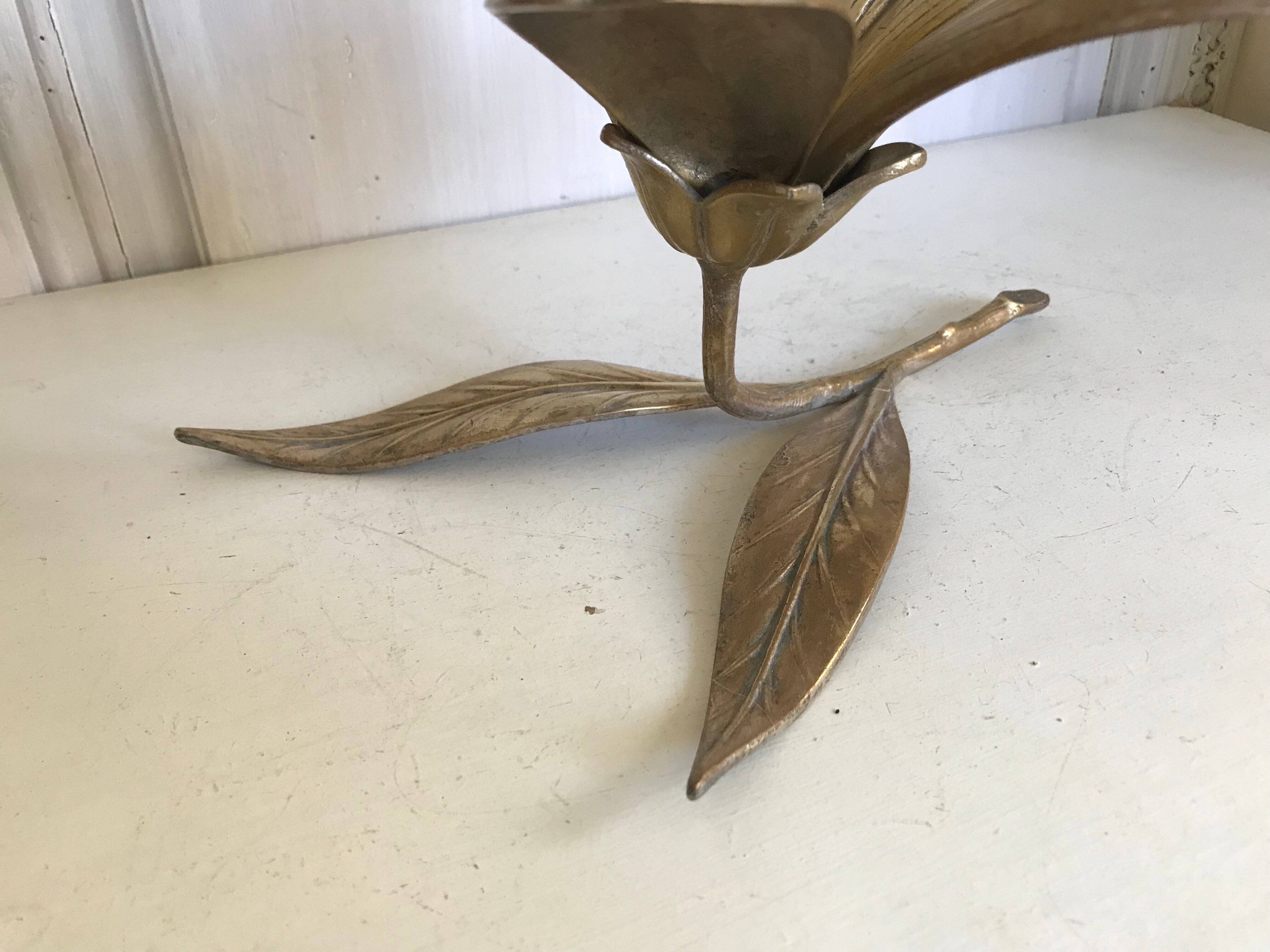 Brass flower ashtray