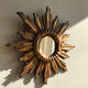 Sun mirror in gilded wood from the 1960s - L 27 cm