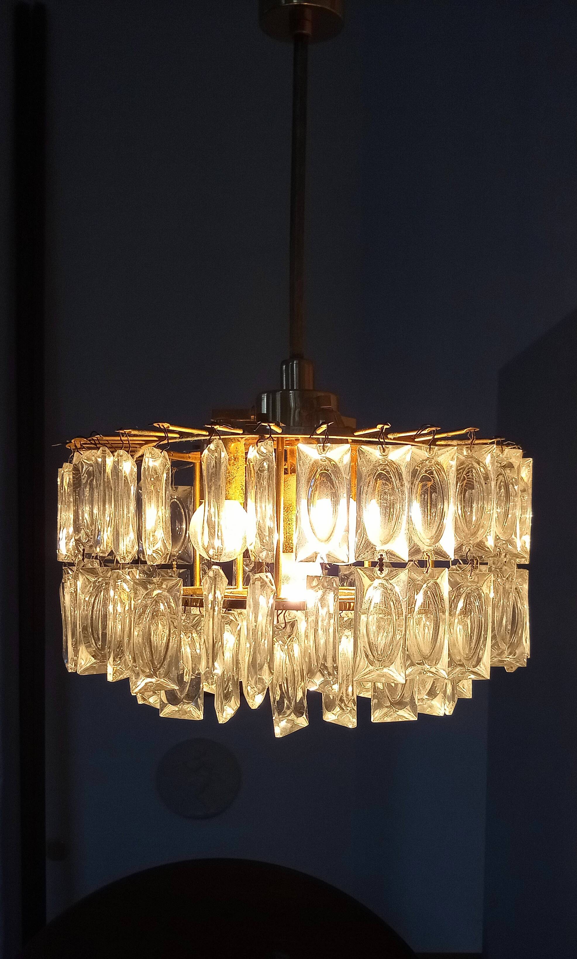 Chandelier by bakalowits & söhne, austria, 1960s