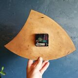 Vintage clock asymmetrical silent wall pendulum "Black Bayard"