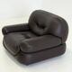 Dark brown leather Sapporo armchair for Mobil Girgi