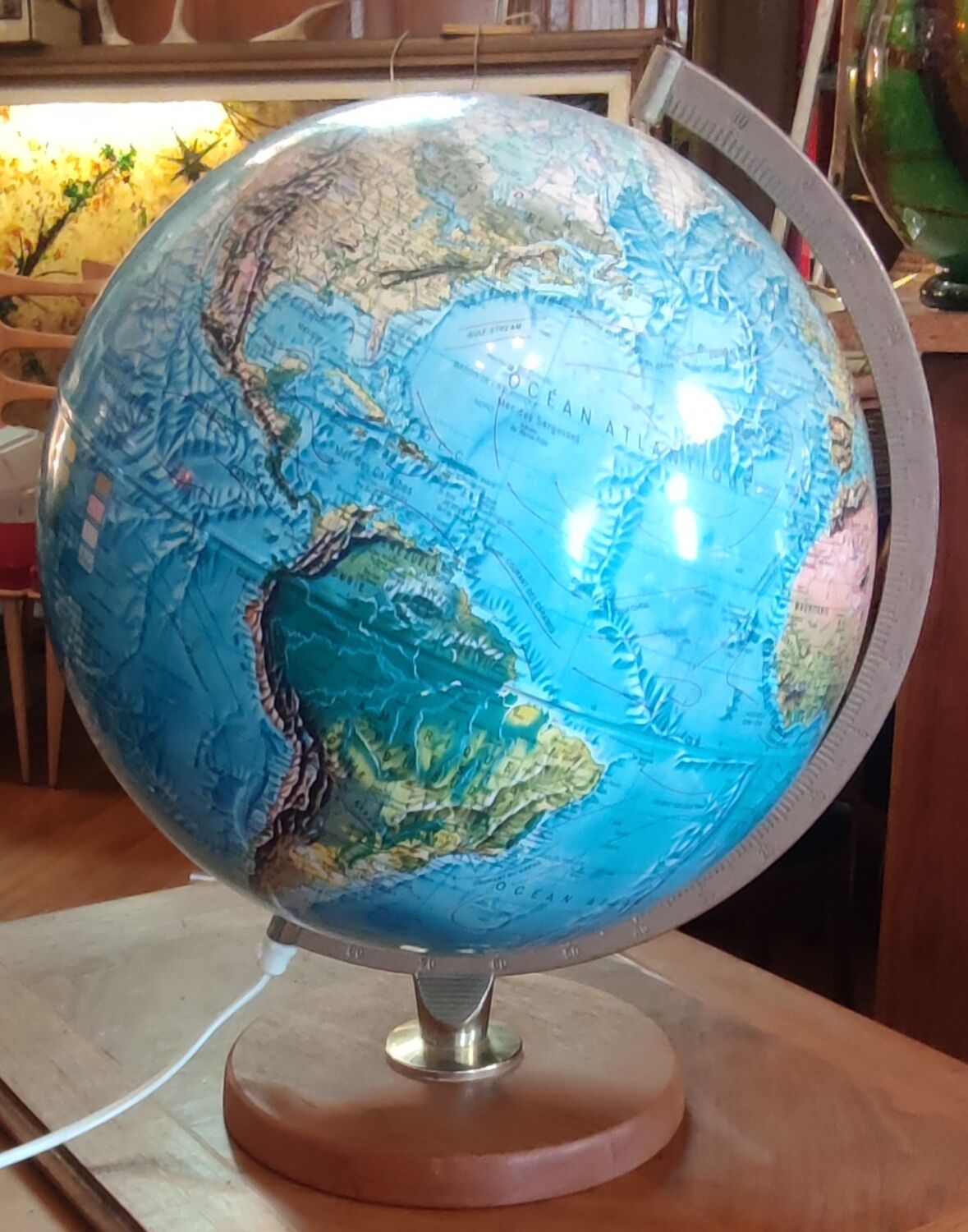 Vintage luminous globe/Scandinavian globe