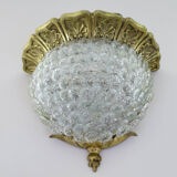 Brass flower wall light