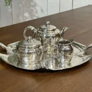 Art Nouveau silver-plated tea/coffee service, 4 pieces.