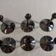 Set of 6 metal candle holders AMC vintage Space Age style