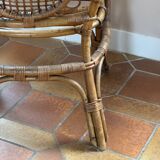 Vintage sun rattan armchair