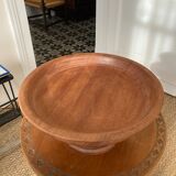 Compotier in solid turned wood 1970