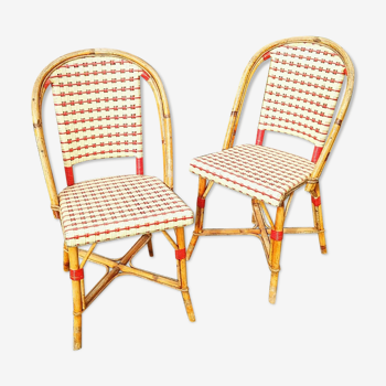 Pairs of Parisian bistro chairs Maison Drucker model Fouquet's N°2