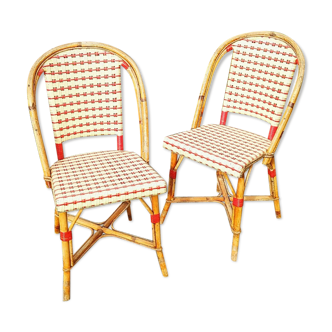 Pairs of Parisian bistro chairs Maison Drucker model Fouquet's N°2