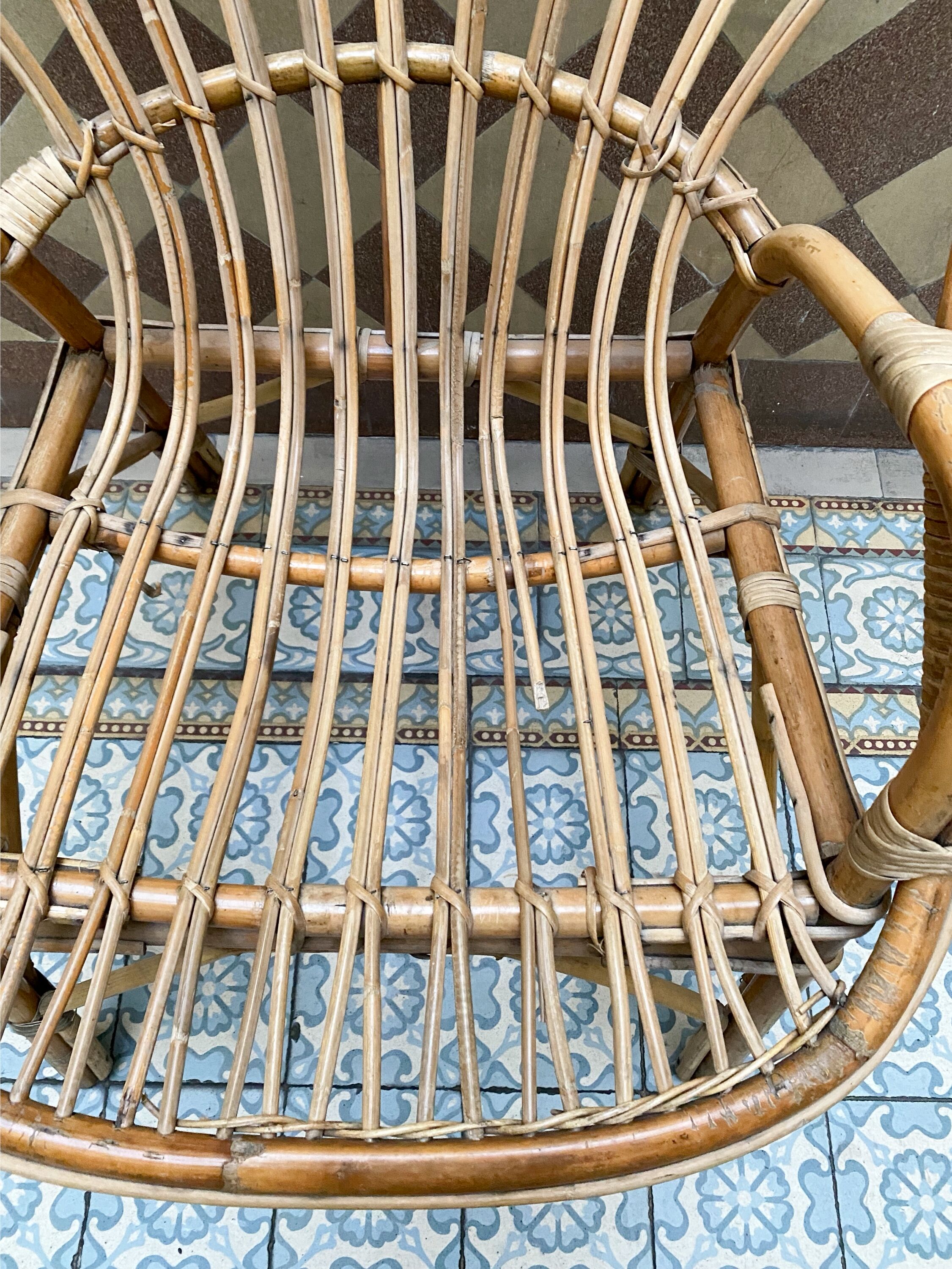 Rattan armchair