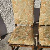 Serie de 4 chaises os de mouton style louis XIII