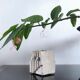 Table lighter / Candle holder in Travertine Cerri Nestore Vintage 70s