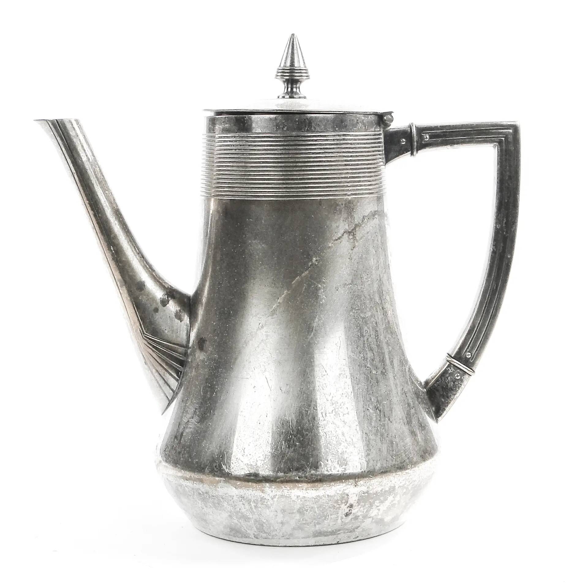 Art Nouveau silver-plated brass teapot, WMF, Germany, early 20th century