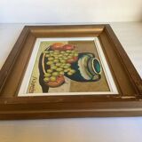 Still life painting oil on panel signed