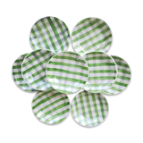 Antique checkered soup plates
