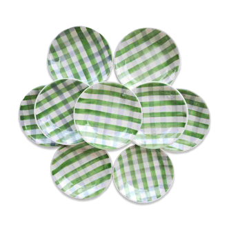 Assiettes creuse à carreaux anciennes