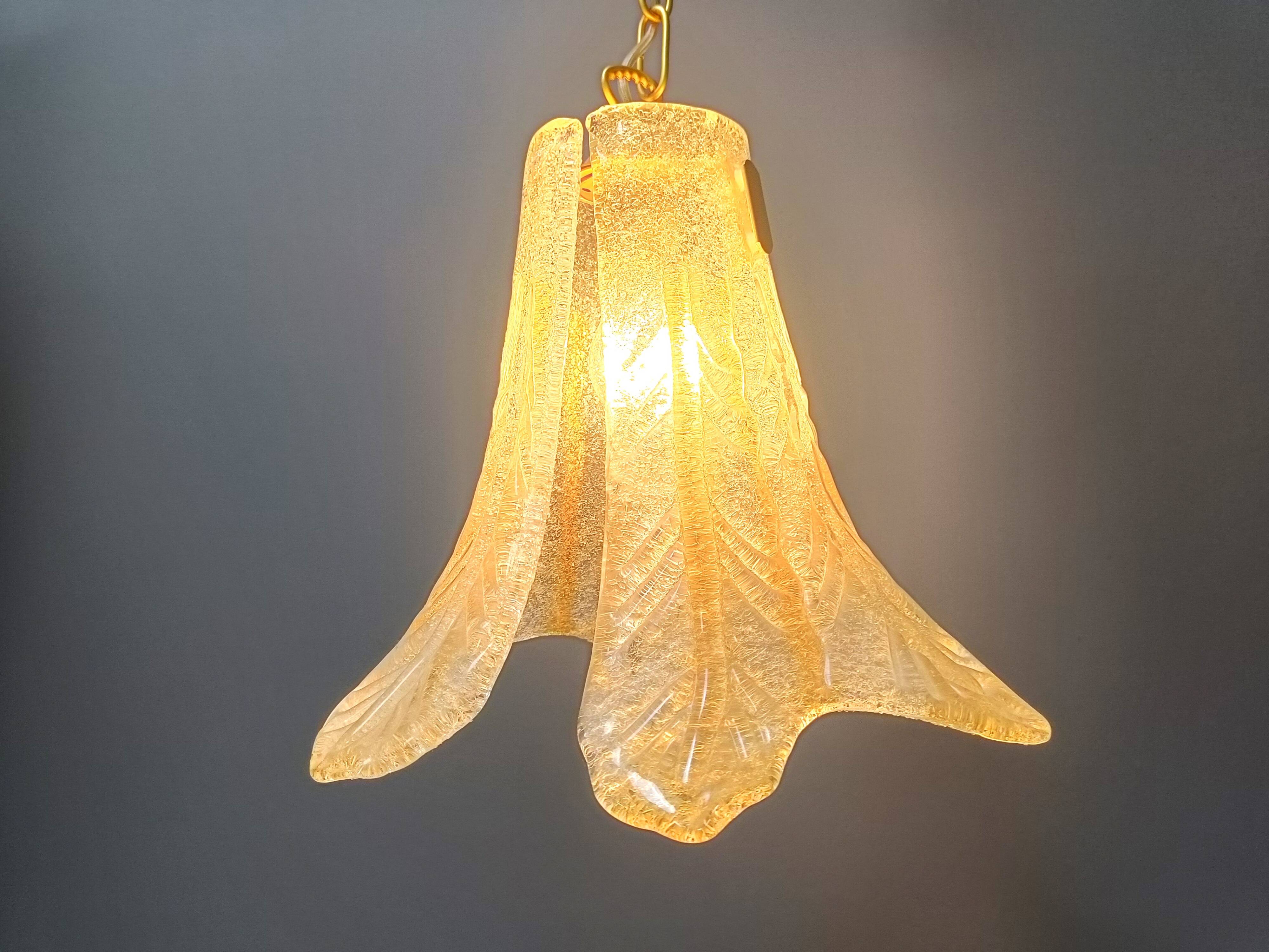 Vintage murano glass pendant light, for Mazzega, 1960s