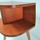 Bedside tripod wood feet spindles design 60s
