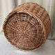Rattan storage pouffe from the 60s-70s.