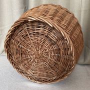 Rattan storage pouffe from the 60s-70s.