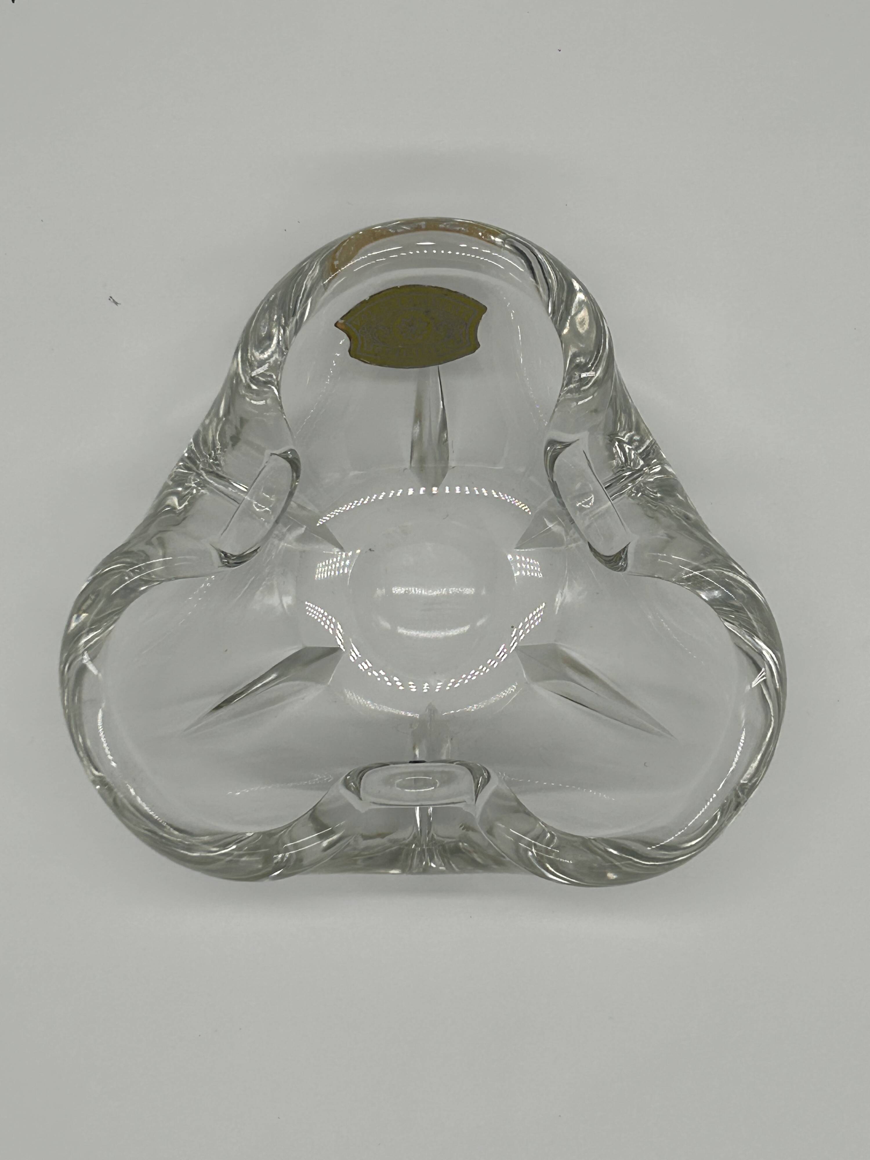 Cendrier ou vide-poche en cristal du Val Saint-Lambert