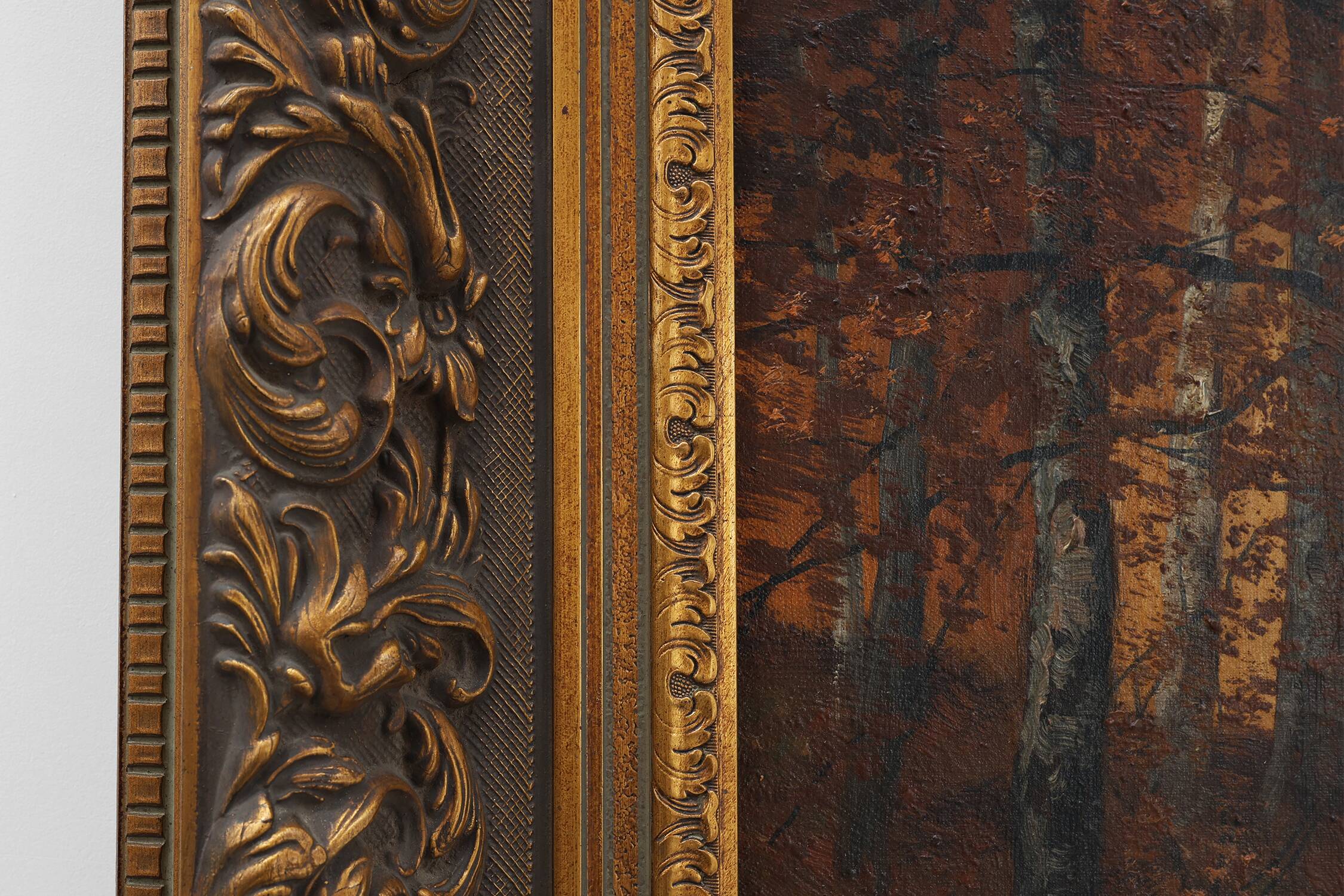 Signed French Oil on Canvas painting of a forest, Paris, 1926