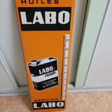 Tole émaillée publicitaire Huiles Labo Rush