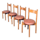 Mid-Century Modern Dining Chairs in the style of Charlotte Perriand, France, 1960s, Set of 4
