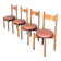 Mid-Century Modern Dining Chairs in the style of Charlotte Perriand, France, 1960s, Set of 4