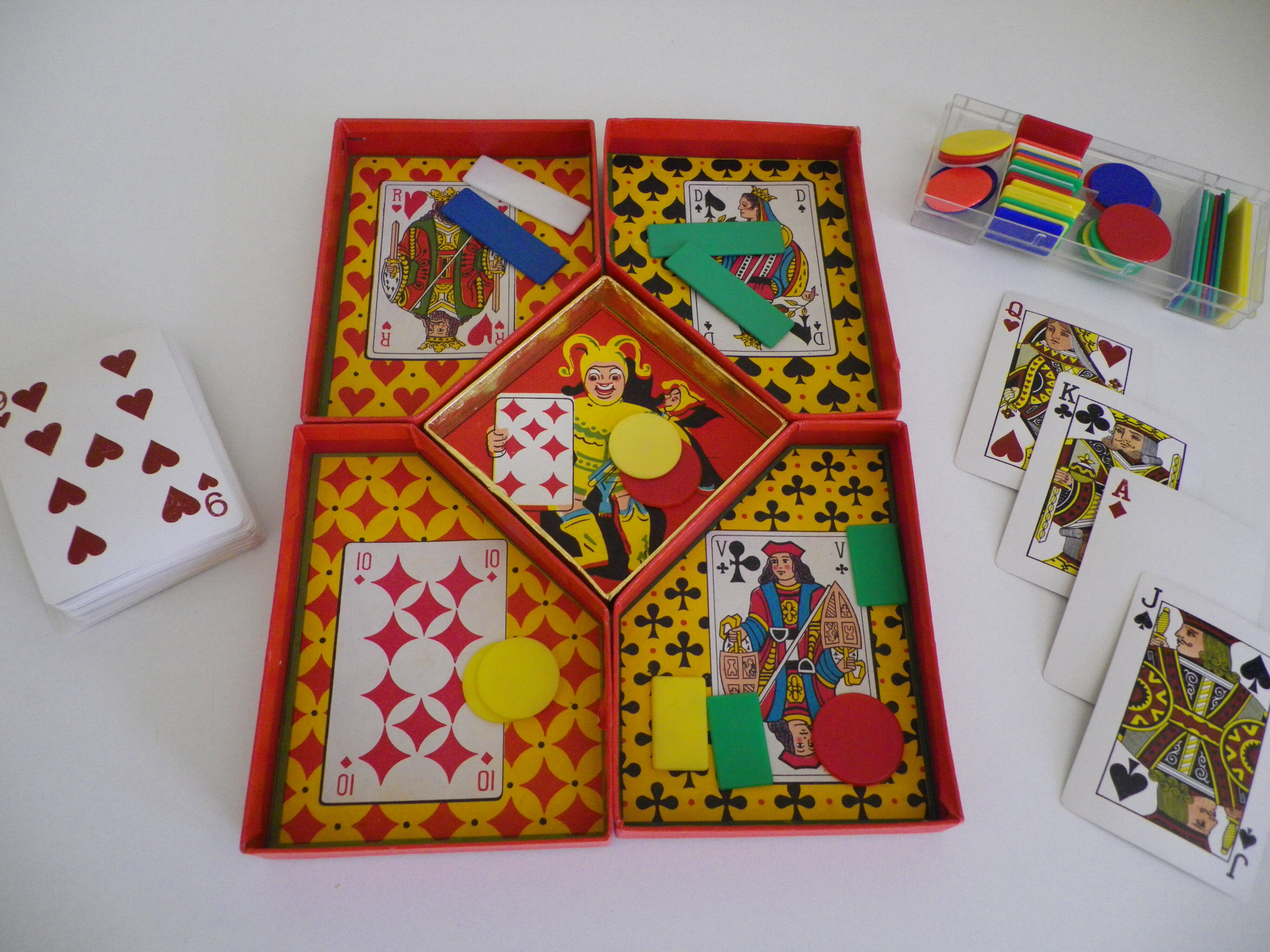 Malette en bois de 3 jeux vintage