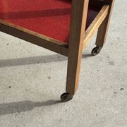 Wooden rolling trolley with removable top H66 75x35
