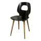 Chaie Baumann model eye 1960 moulded plywood black and wood
