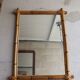 Miroir croix en bambou vintage