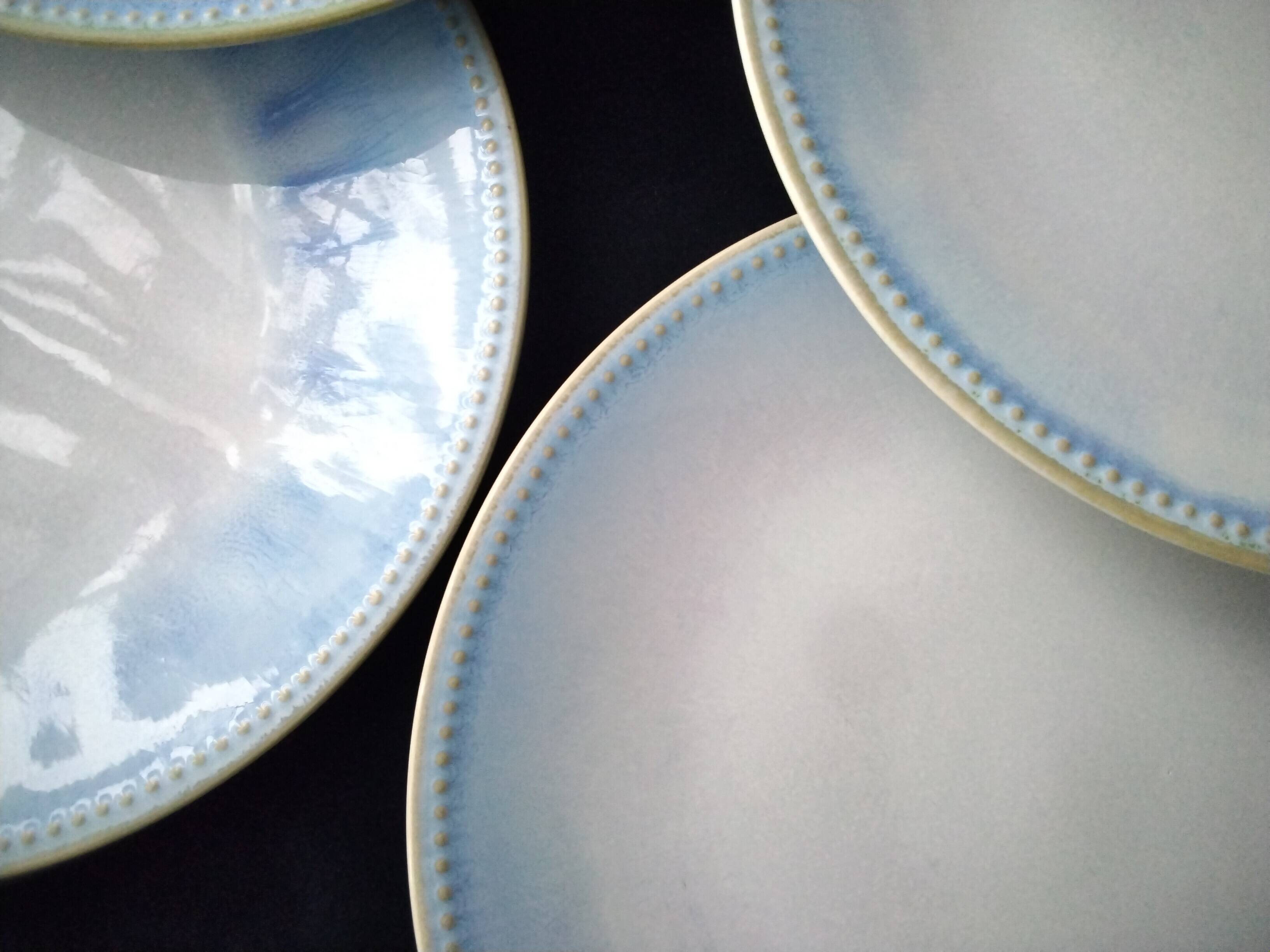 6 Ceramic dinner plates Handmade artisanal work