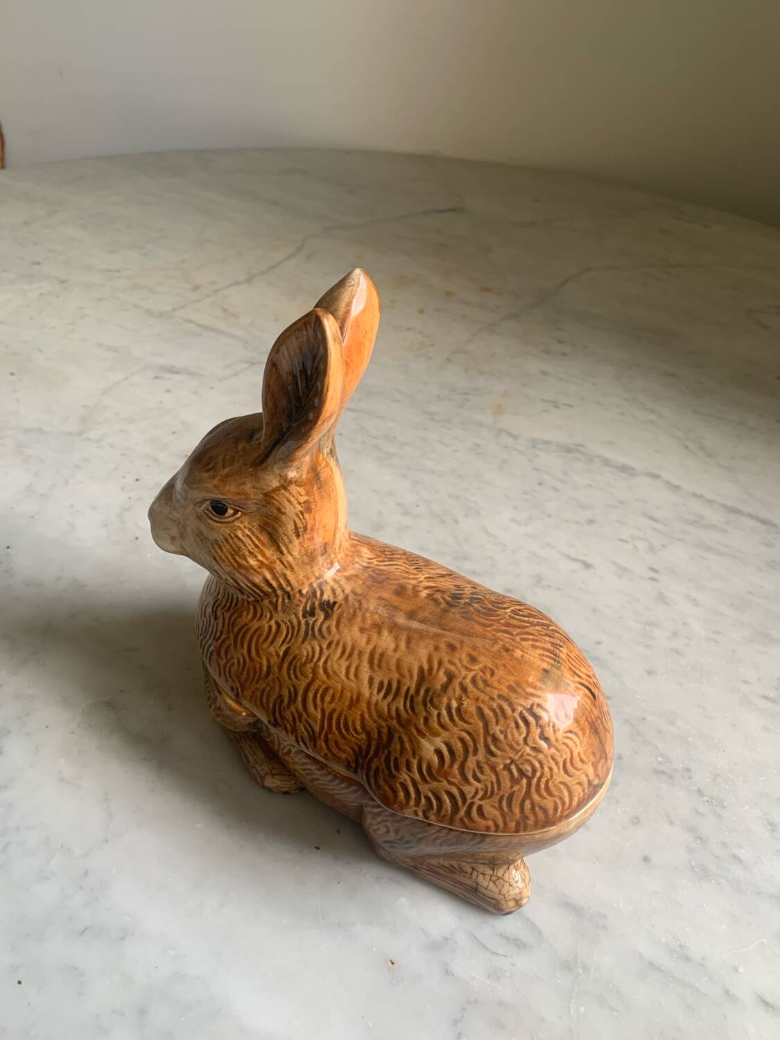 Ceramic rabbit terrine