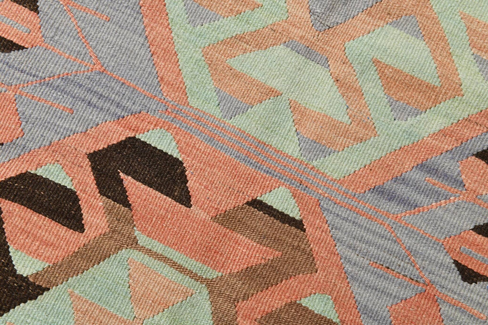 5x10 Geometric 58s Antique Kilim Rug, 168x313Cm