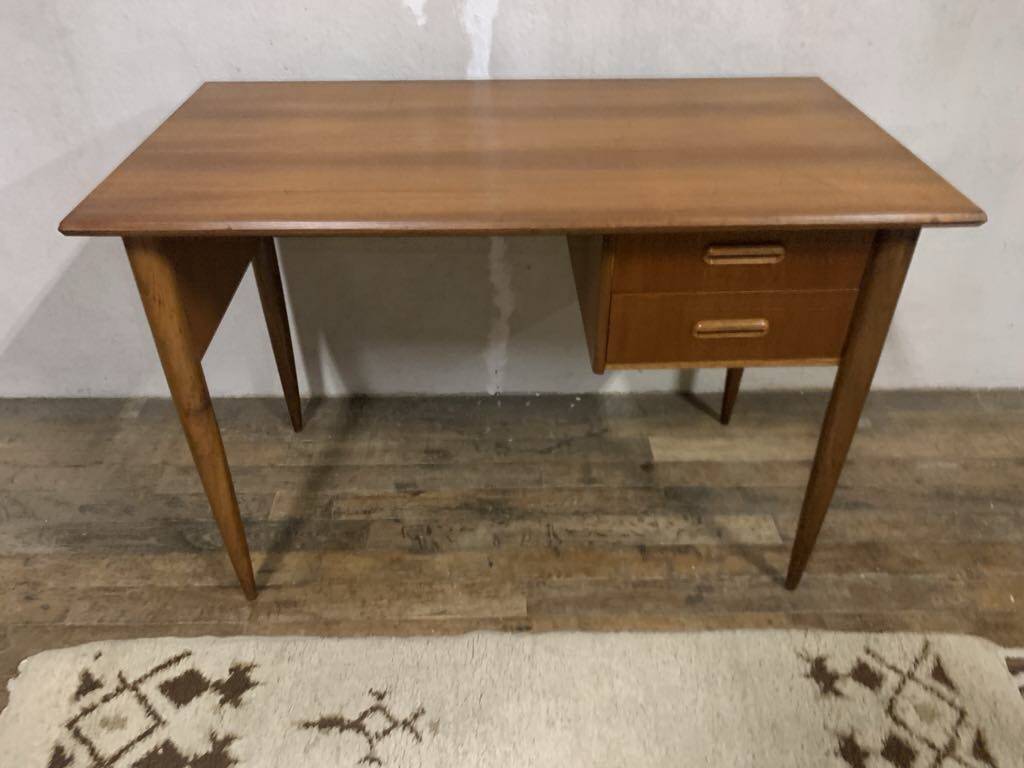 Scandinavian teak desk from the 1960s, length 110 cm