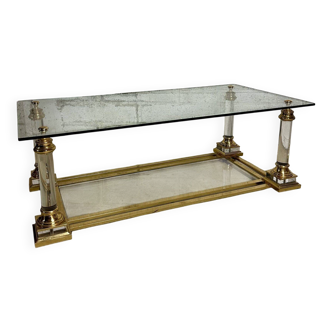 Table basse vintage de style Hollywood Regency
