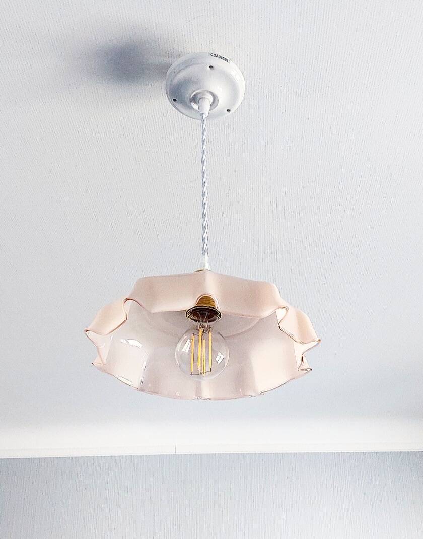 Vintage pink pendant light