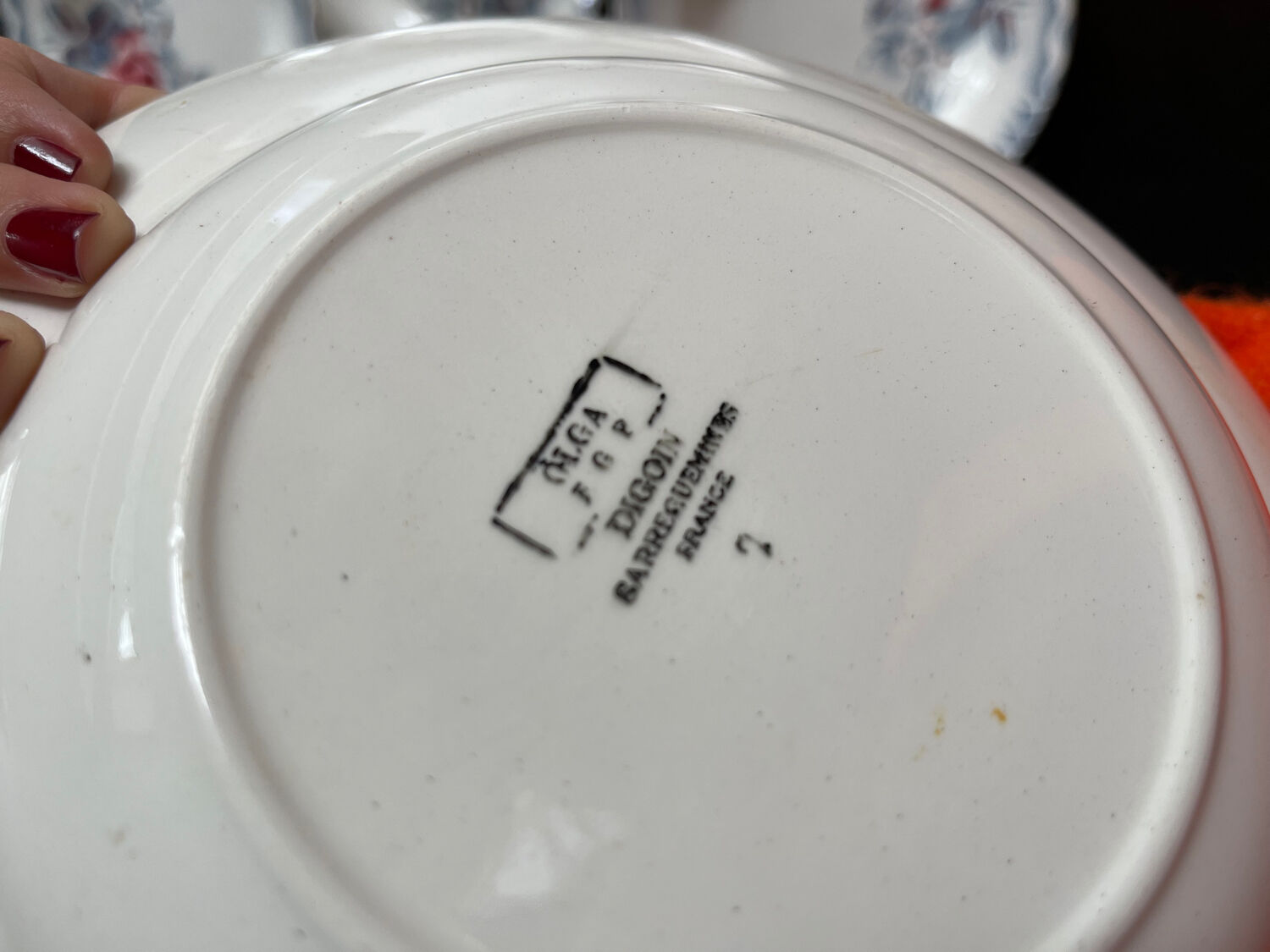 12 plates Digoin Sarreguemines Olga