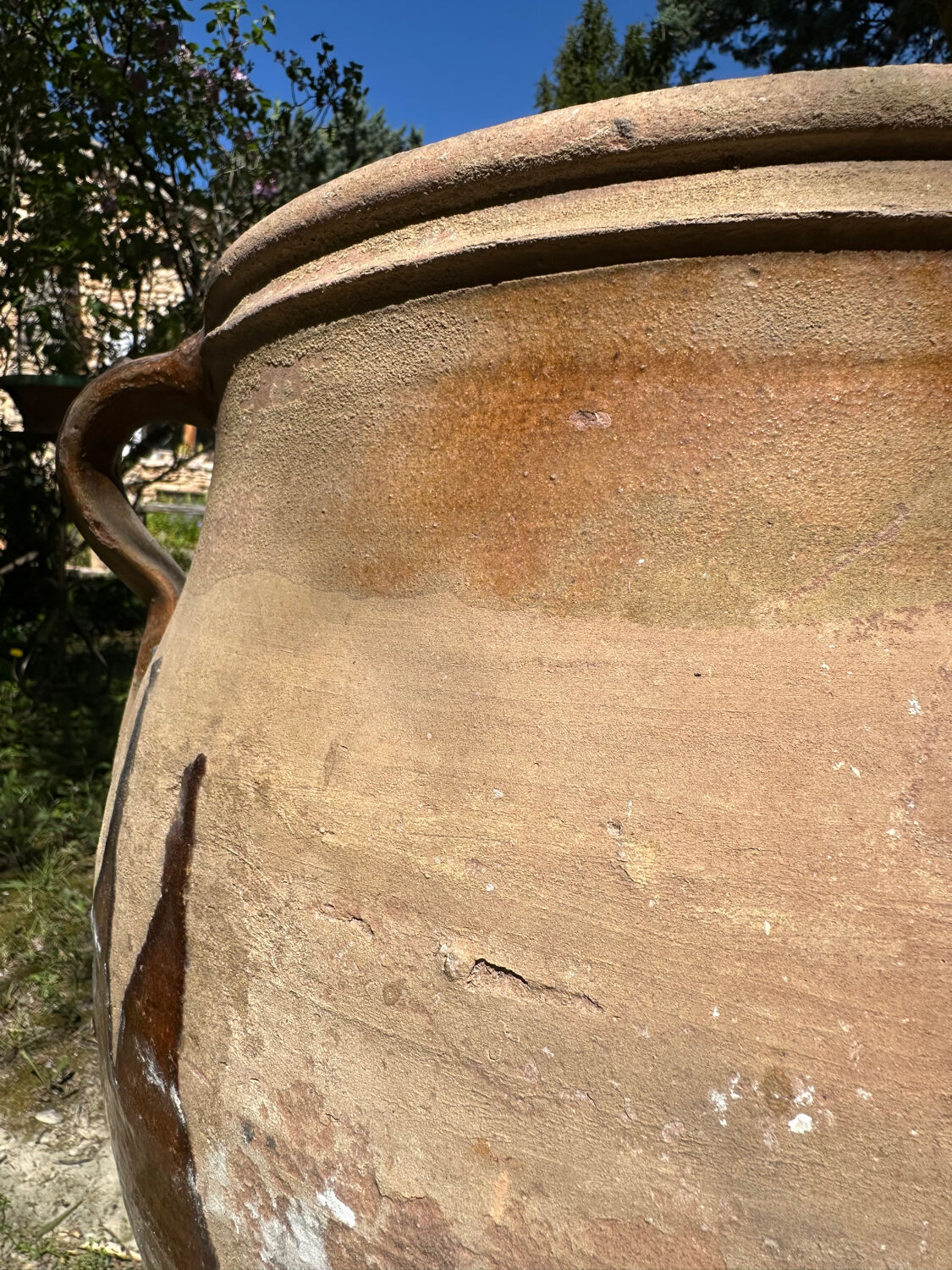 19th-century terracotta pottery jar