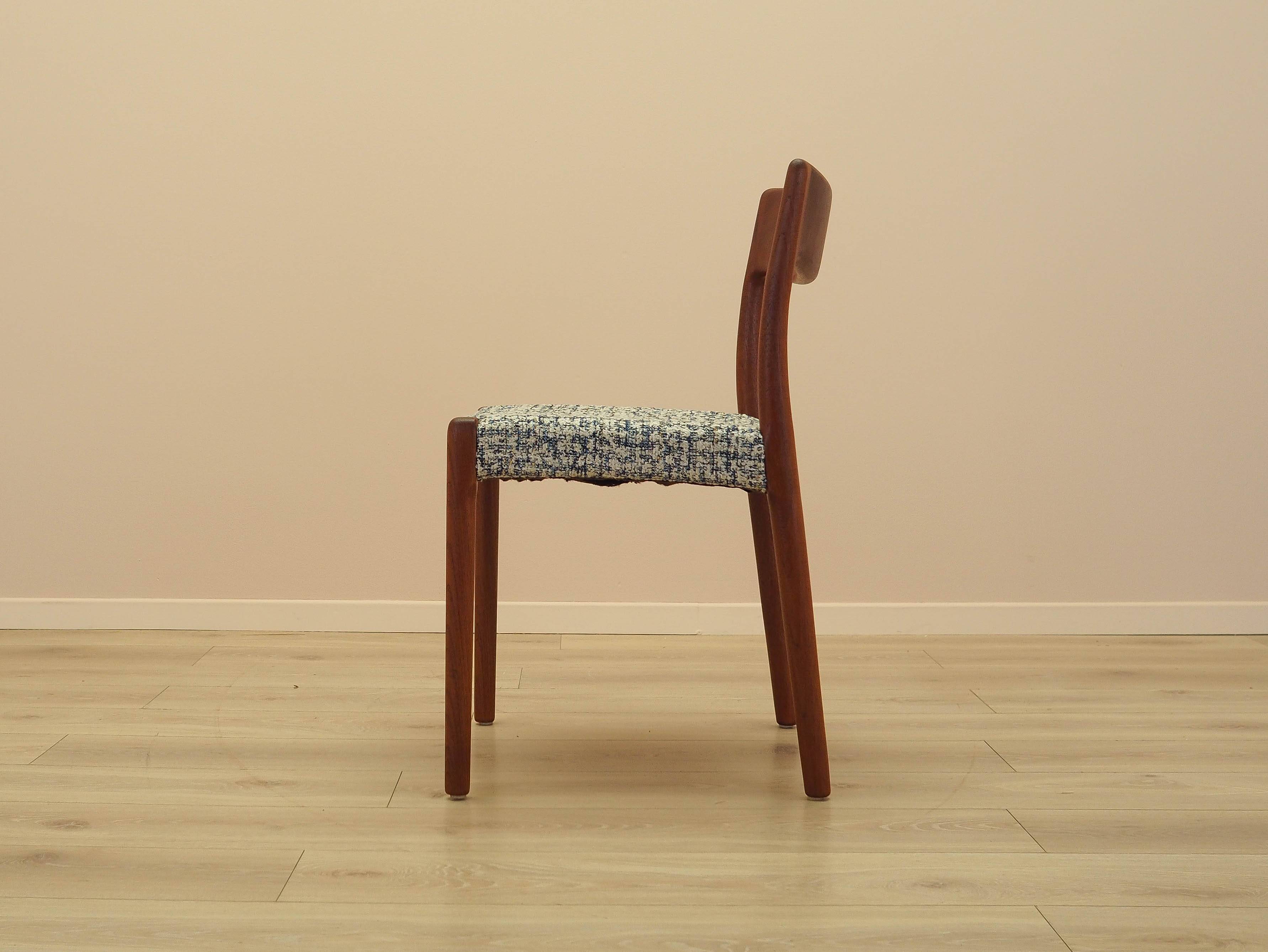 Teak chair, Danish design, 1960s, manufacturer: EMC Möbler