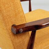 Vintage amber armchair Hermes designed by H. Lis