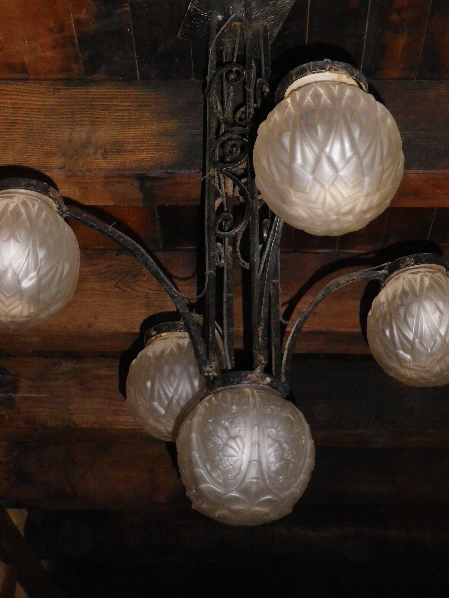 lustre art déco globe