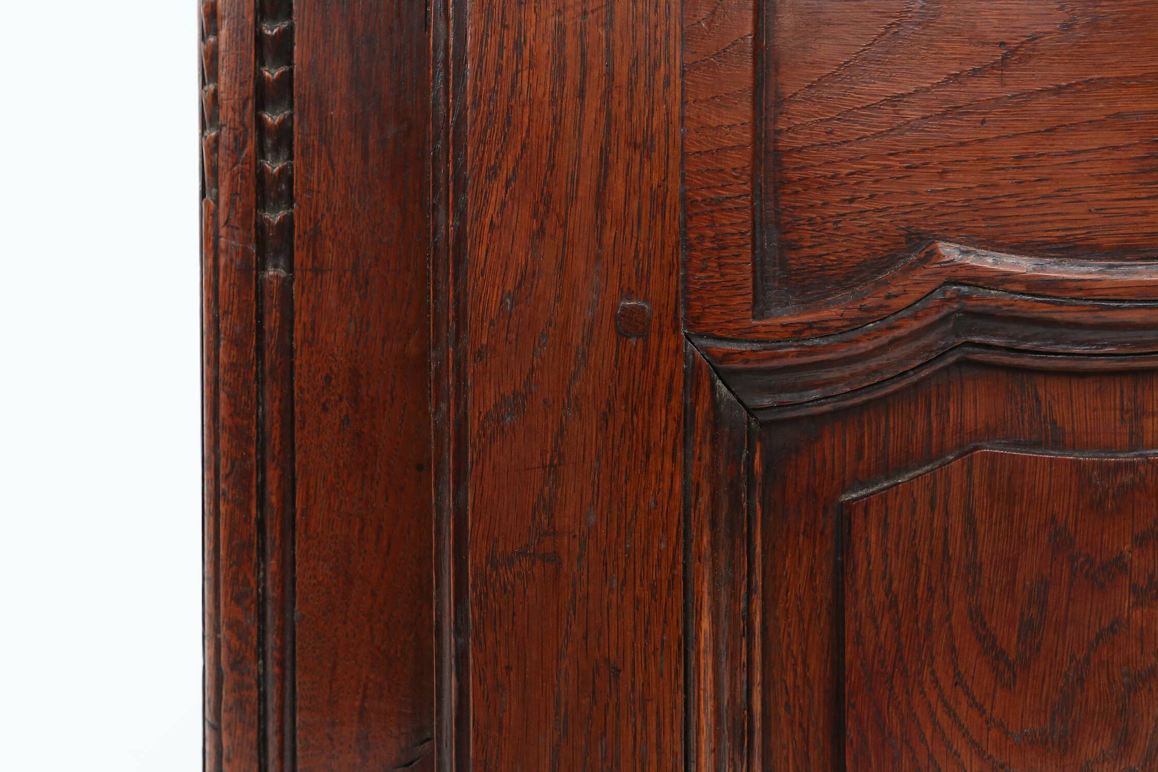 Large French antique carved bridal Armoire in Louis XVI style, 1850