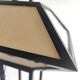 Japanese lamp in black lacquered wood and rice paper H:75cm