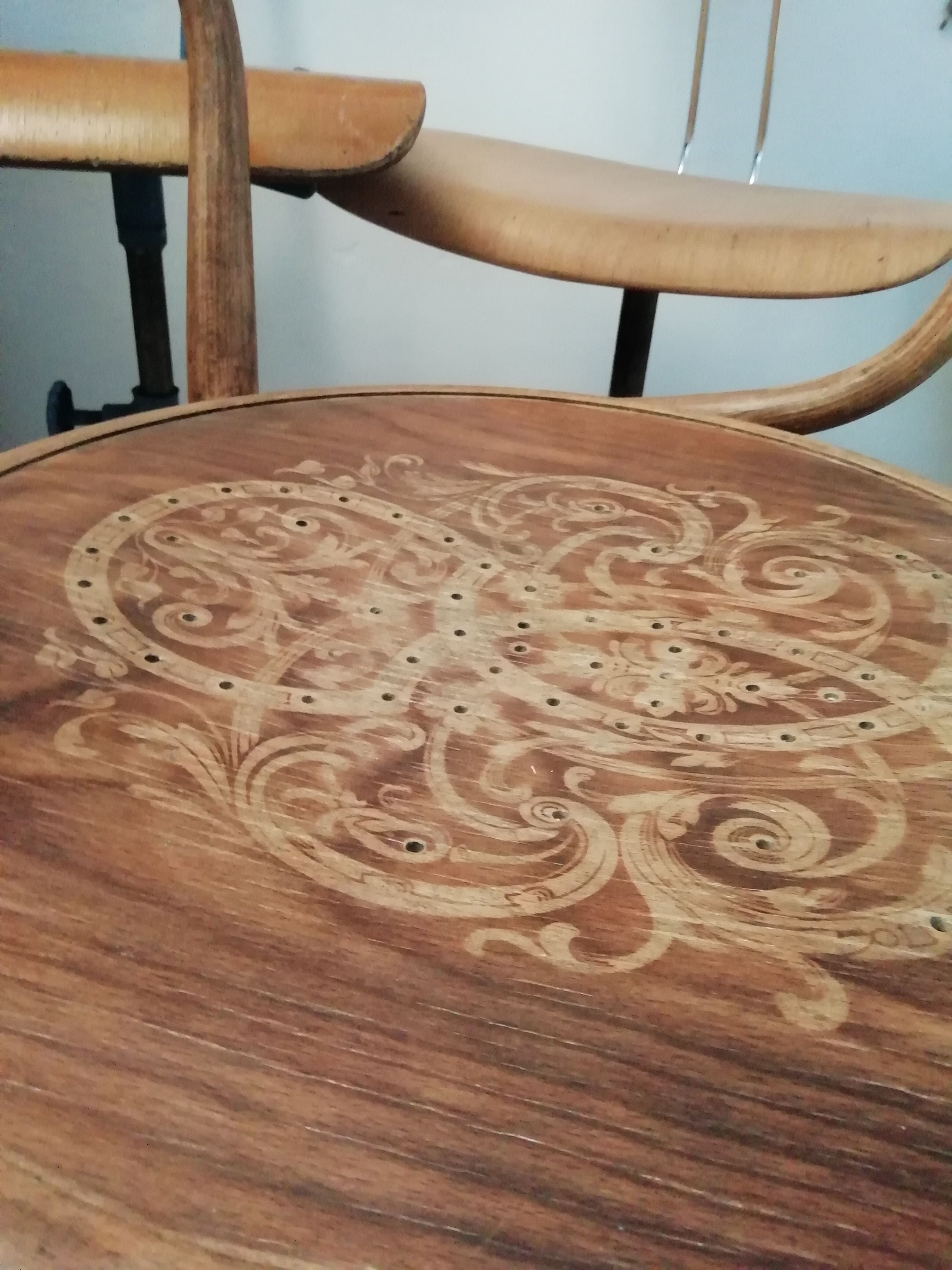 J&J Kohn curved wooden chair