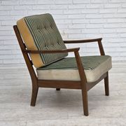 1960s, Danish armchair, furniture wool, beech wood.